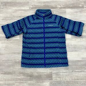 Columbia Jacket Girls Extra Large XL 18/20 Blue/Green Fleece Full‎ Zip Sweater